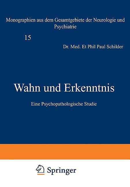 Produktbild Wahn und Erkenntnis (Deutsch, 1918)