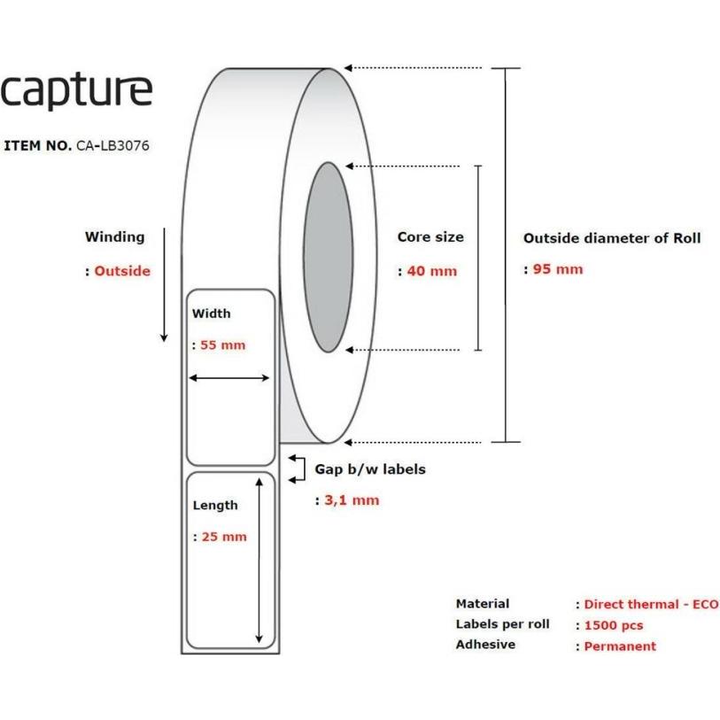 Thumbnail - Capture, Etiketten, Label 50x25, Core 40