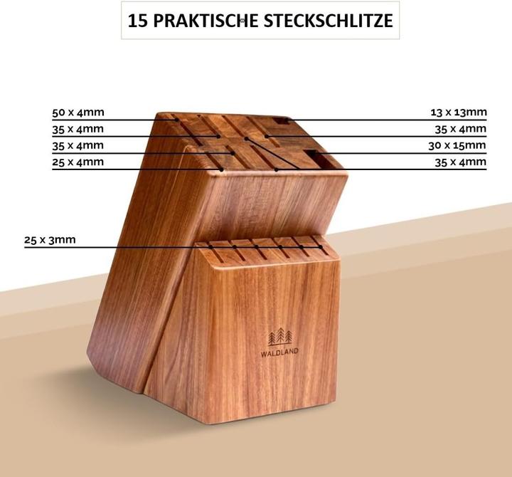 Produktbild Waldland Messerblock mit Antirutsch-Füssen