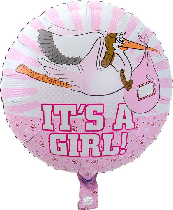 Actual product image Folat It is an unwrapped girl stork birth ballo (1 x)