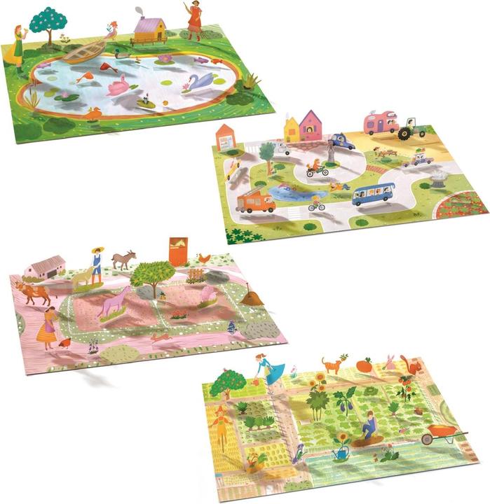 Produktbild Djeco Sticker zum Aufstellen Auf dem Bauernhof