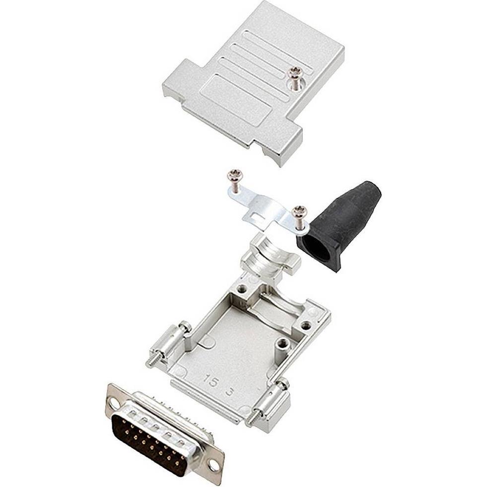 Thumbnail - Encitech DTSL15-SJSRG-T-DBP-K 6355-0086-02 D-SUB Stiftleisten-Set 180 ° Polzahl, Elektronikkabel + Stecker