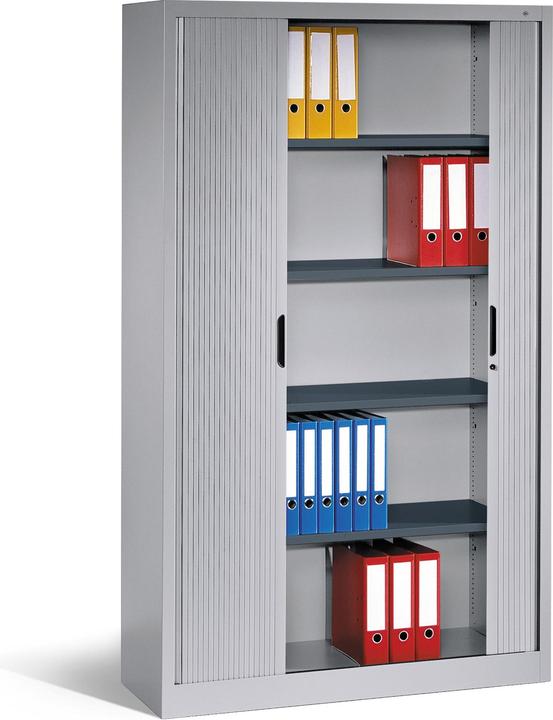 Actual product image C+P Roller shutter cabinet with horizontal blind (198 x 42 x 120 cm)