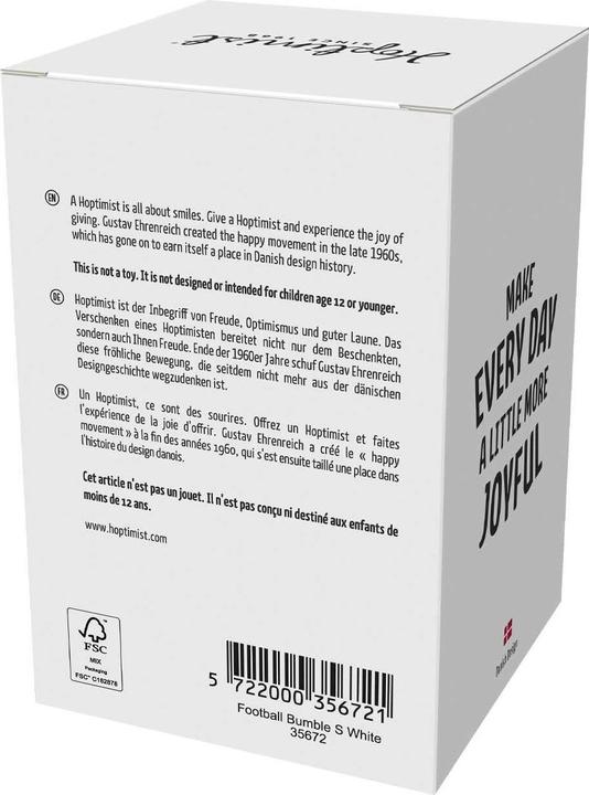 Image du produit Hoptimist Football Bumble S White 7,7cm