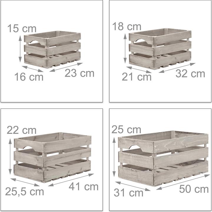 Immagine prodotto Relaxdays Scatola shabby (50 x 31 x 25 cm)