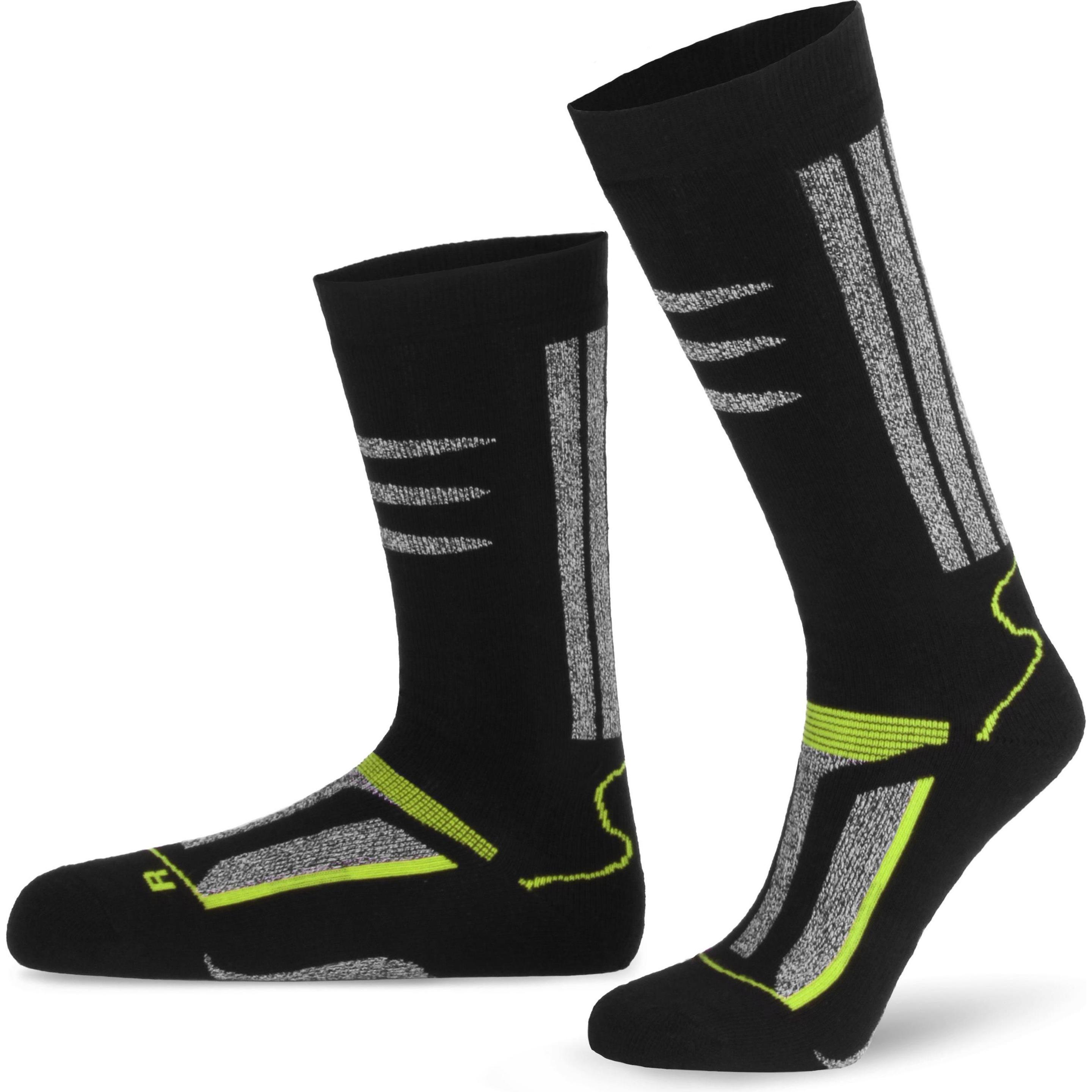 Normani, Unisex, Socken, 3 Paar Thermokniestrümpfe Skisocken für Kinder, Gelb, (3er Pack, 31 - 34)