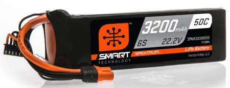 Spektrum 3200mAh 6S 22.2V 50C Smart LiPo batteria IC3 (22.20 V, 3200 mAh)