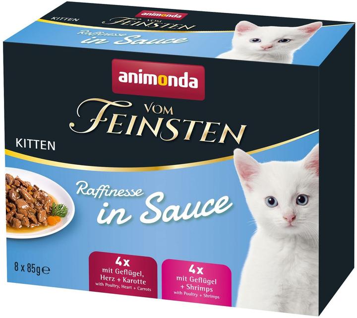 Produktbild animonda Vom Feinsten Kitten Raffinesse in Sauce Kitten 8 x 85g Mixpack (Welpe + Kitten, 8 Stk., 85 g)