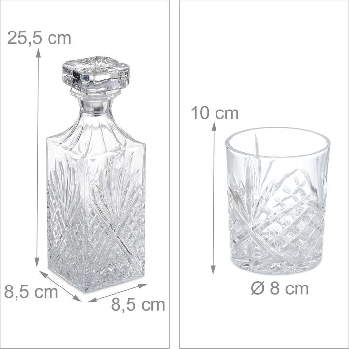 Productafbeelding Relaxdays 5-delige whisky set (8 dl, 1 x, Whiskyglas)