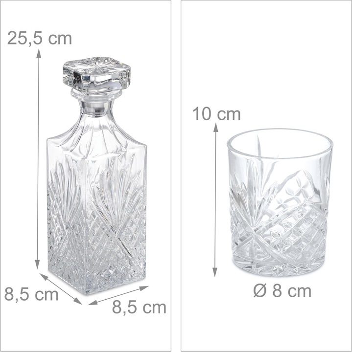 Actual product image Relaxdays 5-piece whisky set (8 dl, 1 x, Whisky glass)