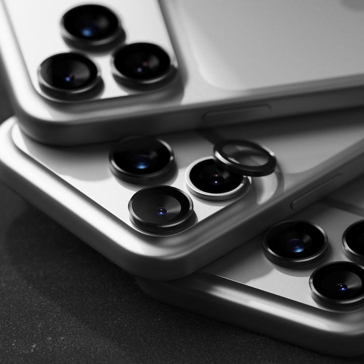 Produktbild Ringke - Camera Lens Frame Glass - iPhone 17 Pro / iPhone 17 Pro Max - Black (2 Stk., Apple iPhone 17 Pro, Apple iPhone 17 Pro Max)