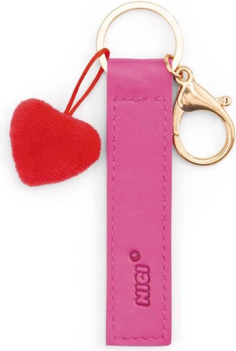 Actual product image Magni NICI Schlüsselanhänger Schwesterherz Kunstlederband mit Herz pink 10cm