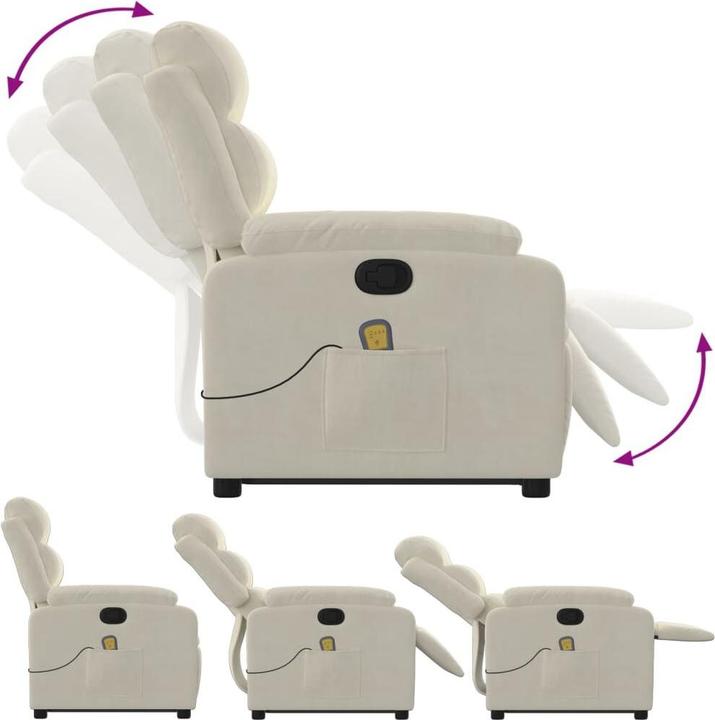 Immagine prodotto vidaXL Sedia per massaggi con aiuto in piedi in velluto