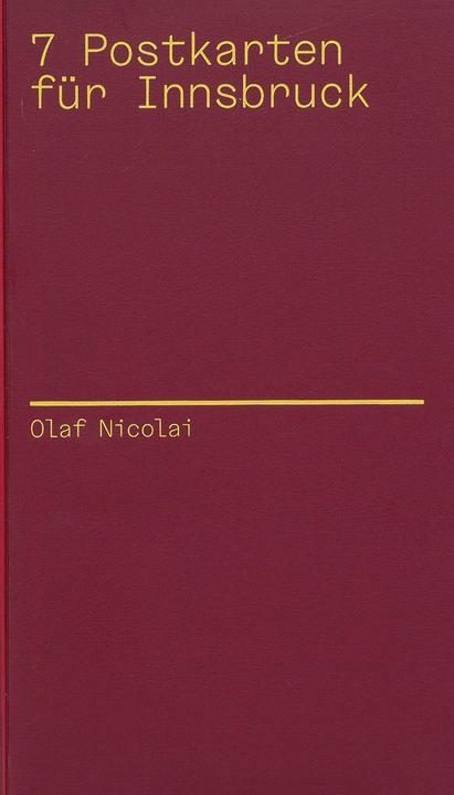 Produktbild 7 Postkarten für Innsbruck / 7 Postcards for Innsbruck (Deutsch, Englisch, Nicolai Nicolai, Olaf Nicolai, 2021)