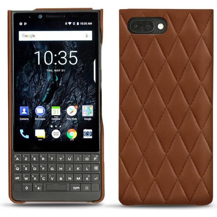 Noreve Lederschutzhülle (Blackberry KEY2), Smartphone Hülle, Braun