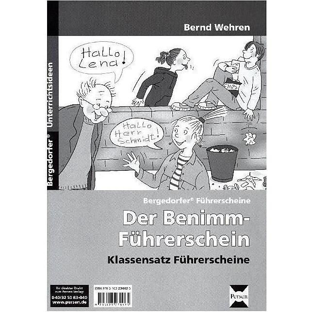 Thumbnail - Der Benimm-Führerschein, Klassensatz Führerscheine, Schulbücher von Bernd Wehren
