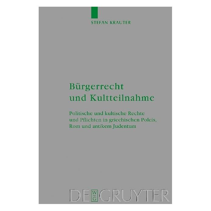 De Gruyter Bürgerrecht und Kulturteilnahme (Deutsch, Stefan Krauter, 2004) (8102193)