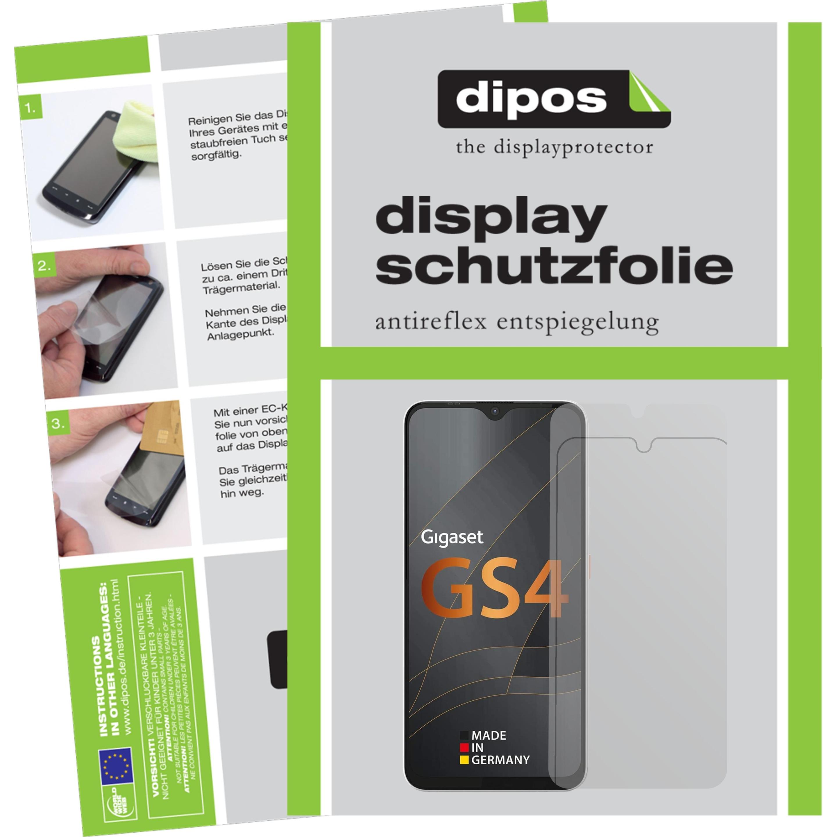 Dipos Displayschutzfolie Antireflex (2 Stück, Gigaset GS4), Smartphone Schutzfolie, Transparent