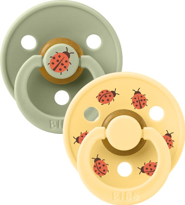 Actual product image Bibs - Pacifier Studio Colour 2 PACK Ladybug Latex - Sage - Size 3 (2x)