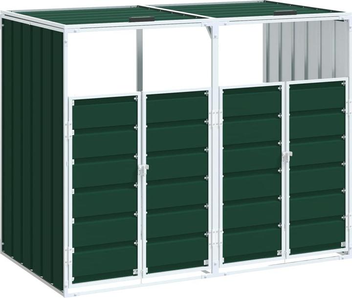 Actual product image VidaXL Waste bin box for 2 tonnes green 144x81x113 cm steel