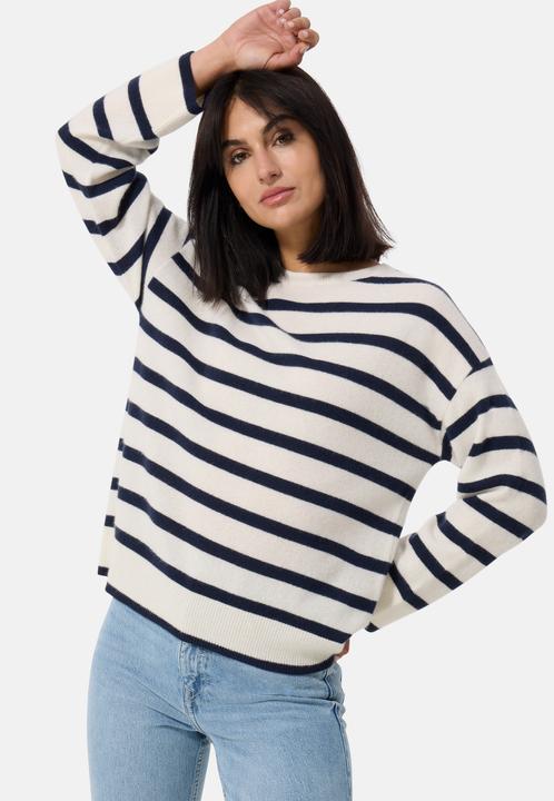 Immagine prodotto Cash-Mere Kaschmir Rundhals Pullover gestreift (XS)