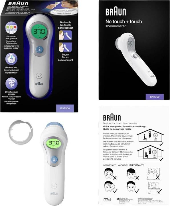 Actual product image Braun BNT 300 No Touch (Forehead, Non-contact)