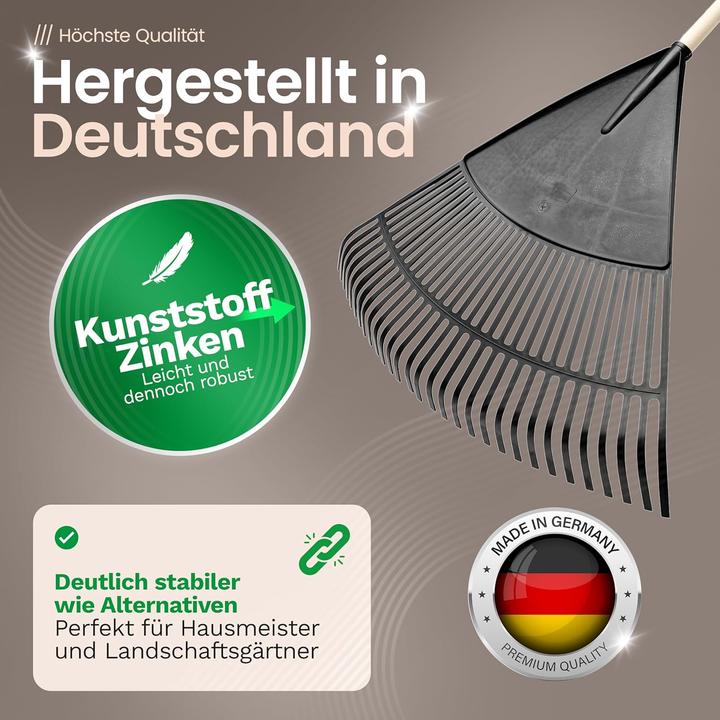 Actual product image Novatool 2X Laubbesenkopf, Laubbesen mit 30 Kunststoff-Zinken, Rechen Arbeitsbreite 75cm, Laubrechen