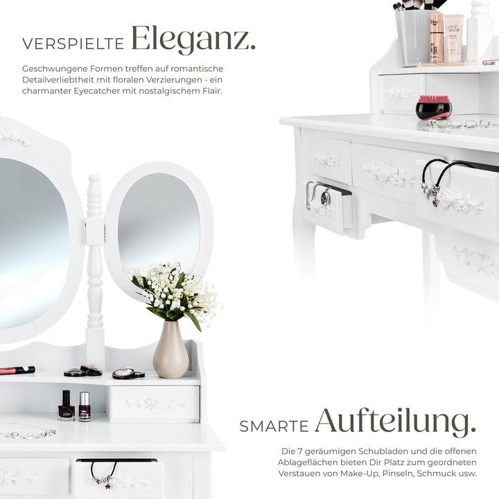 Image du produit tectake Coiffeuse (40 x 40 x 145 cm)