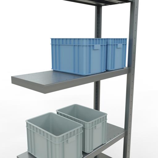 Actual product image Schulte Lagertechnik MULTIplus250 boltless add-on bay system with length bolts