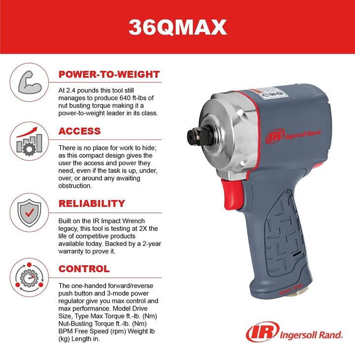 Productafbeelding Ingersoll 1892 Slagmoersleutel INGERSOLL RAND 36QMAX