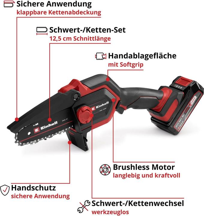 Produktbild Einhell Akku-Astkettens?ge GE-PS 18/15 Li Bag Kit (Akku Kettensäge)