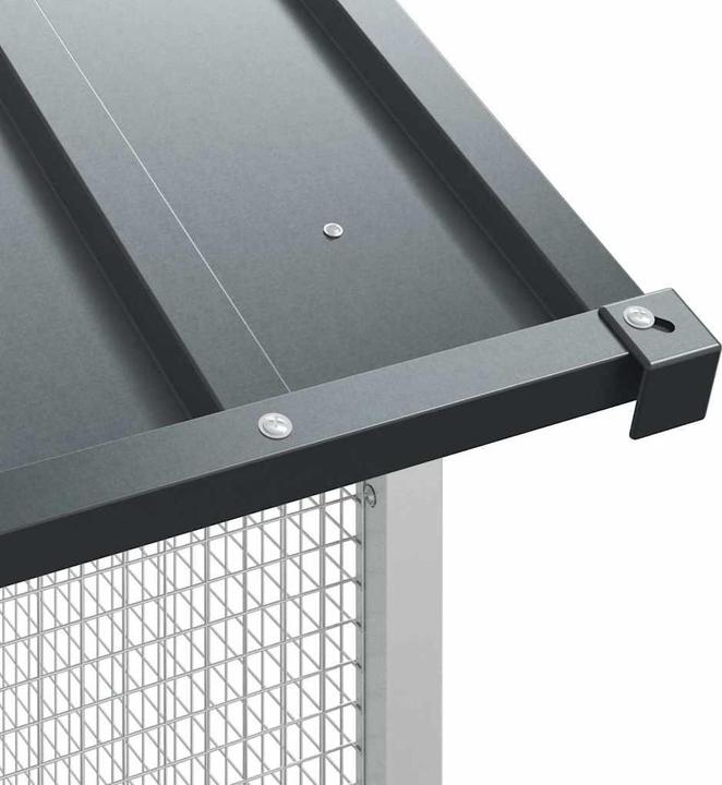 Actual product image vidaXL Aviary with extension anthracite 210x442x247 cm steel