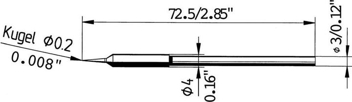 Produktbild Long life soldering tip 0.2mm (Lötspitze)