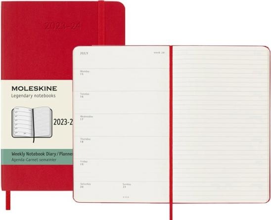 Immagine prodotto Moleskine Calendario settimanale 18 mesi 2023/2024, Pocket/A6, 1 Wo = 1 pagina, allineato a destra (A6, Inglese)