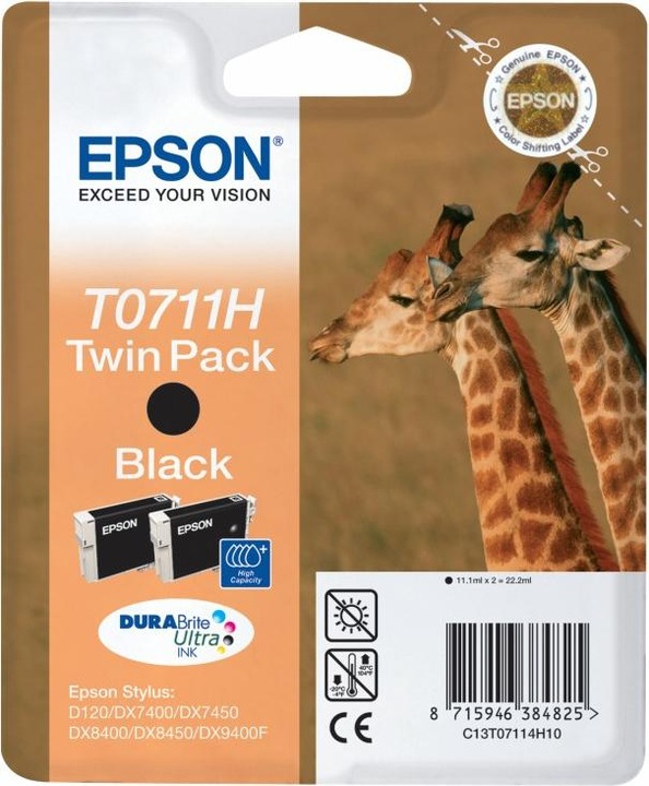 Actual product image Epson T0711 Twin Pack - 2-pack - high capacity (FC)