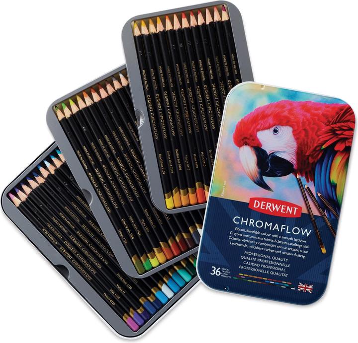 Produktbild Derwent Chromaflow pencils 36 ass (Mehrfarbig, 36 x)
