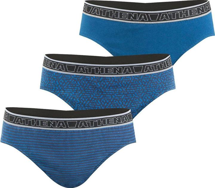 Blau, grafischer Print, Streifen