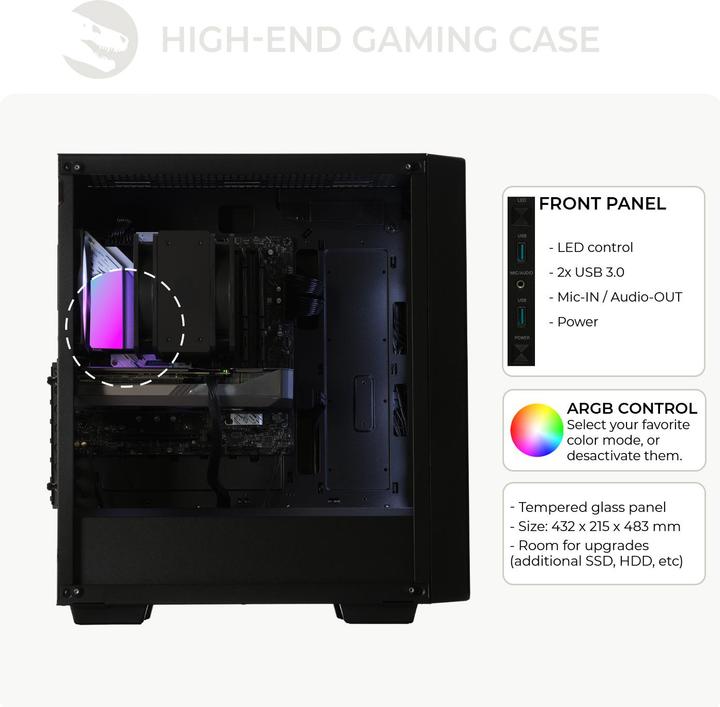 Produktbild Sedatech Expert Gaming PC - UCCB506I1I1HF (1000 GB, 32 GB, AMD Ryzen 5 5600X)