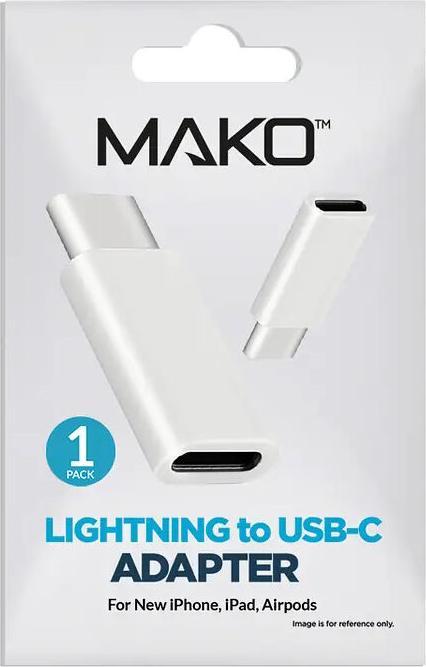 Actual product image Mako Adapter Lightning / USB C (Lightning, USB Type C)