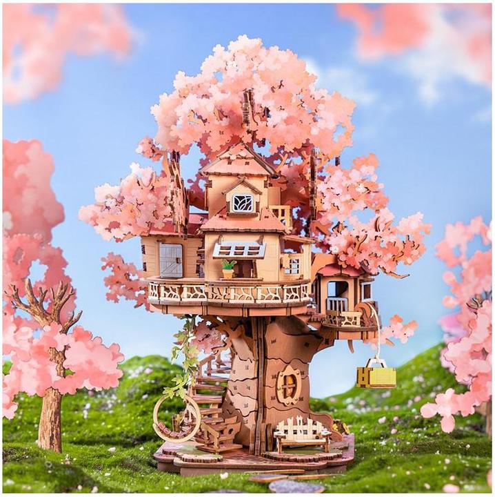 Actual product image Robotime Sakura Tree House