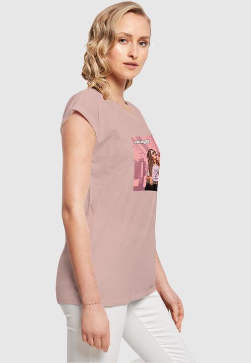 Produktbild Merchcode Ladies Grand - San Antonio Extended Shoulder Tee - 113419 (XL)