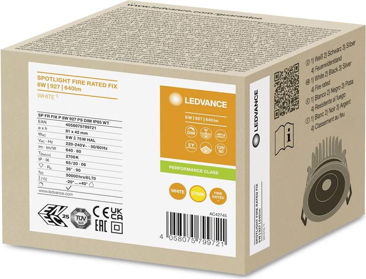 Actual product image Ledvance LED recessed spotlight (640 lm)