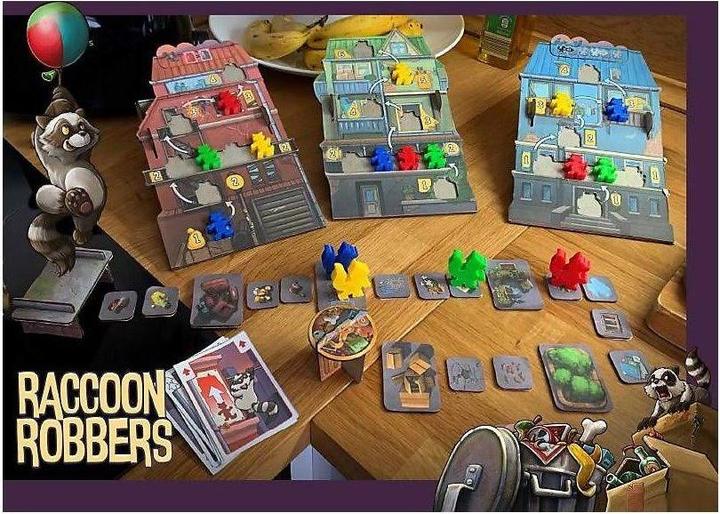 Productafbeelding Pegasus 52156G - Raccoon Robbers - Bordspel, voor 2 tot 4 spelers vanaf 8 jaar (uitgave DE/EN) (Duits)
