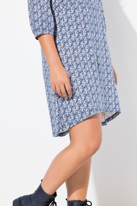 Actual product image Ulla Popken Floral Print 3/4 Sleeve Jersey Dress (54)