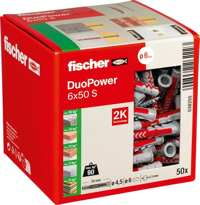 Actual product image Fischer DuoPower 6x50 S (50 pcs.)