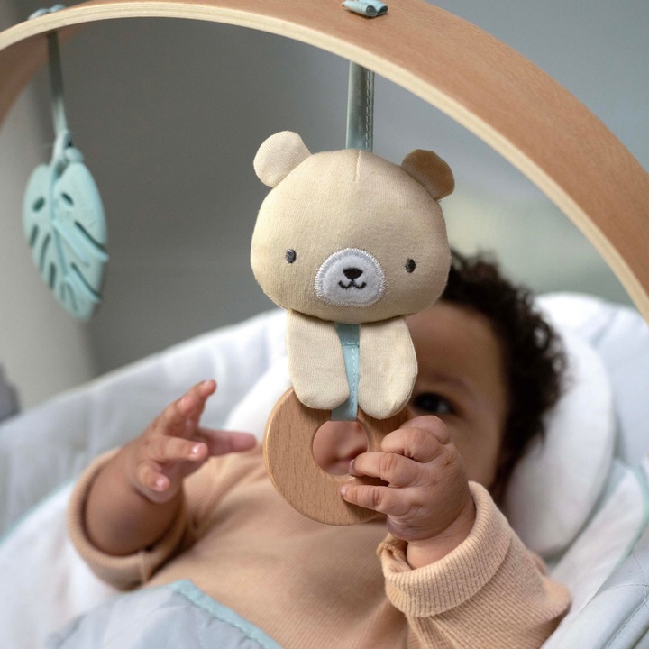 Actual product image Ingenuity Cozy Spot Bouncer with Wood Toy Bar