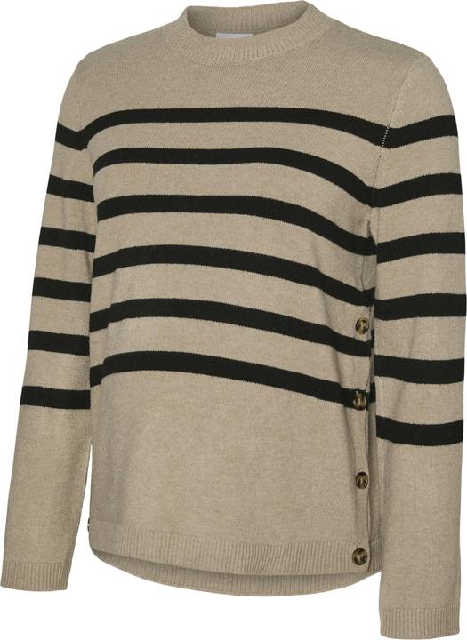 Produktbild Mamalicious Normal geschnitten Rundhals Gerippte Ärmelbündchen Strickoberteil Strickpullover