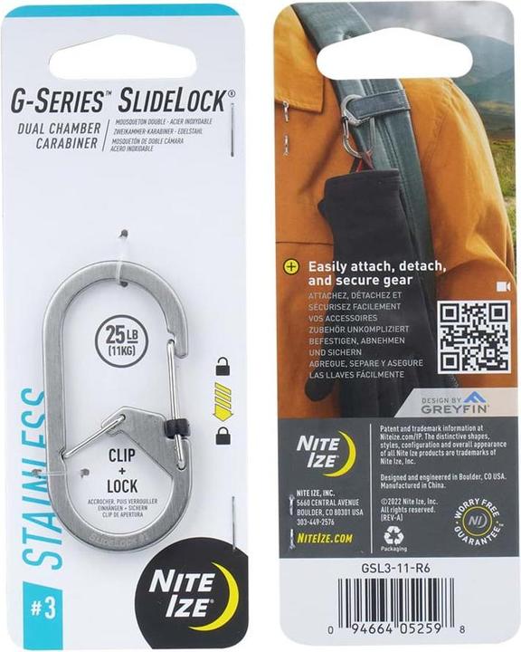 Immagine prodotto Nite Ize G-Series™ SlideLock® #3 Dual Chamber Carabiner