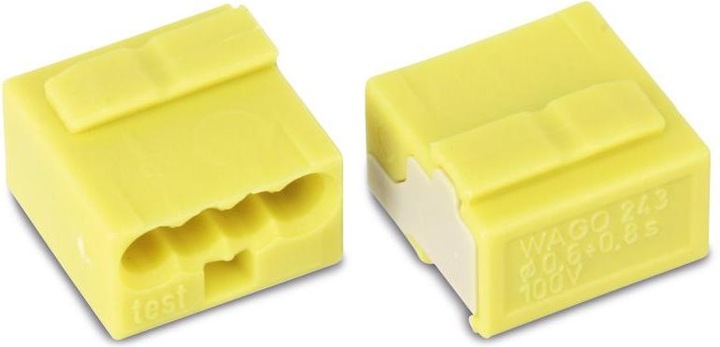 Produktbild Wago Steckklemme Micro-Wago 4-fach gelb