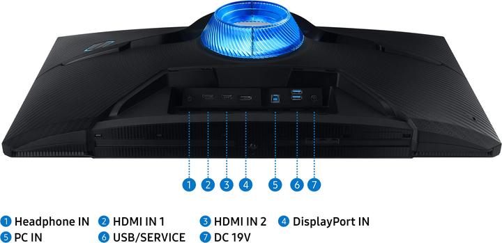 Actual product image Samsung Odyssey G7A LS28AG702NU (3840 x 2160 Pixels, 28")